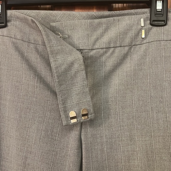 Light Gray White Striped Dress Pant - Picture 4 of 8